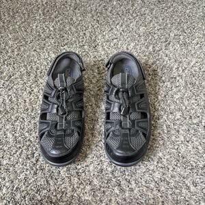 ORTHOFEET Verona Outdoor Sandal Womens 10 D Wide Closed Toe Walking Hiking Black